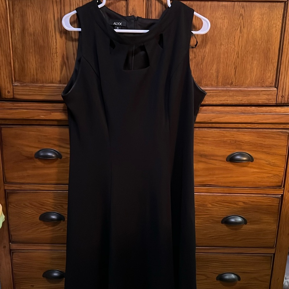 Black knee length dress size 14